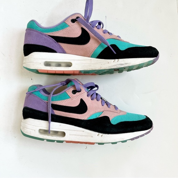 Nike Air Max 1 Have A Nike Day Sz 8 Mens Space Purple Black Smiley Face Sneakers - Picture 2 of 9